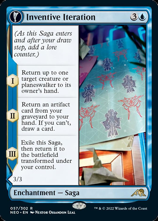 Inventive Iteration (NEO-057) - Kamigawa: Neon Dynasty: (fandfc, enchantment)
