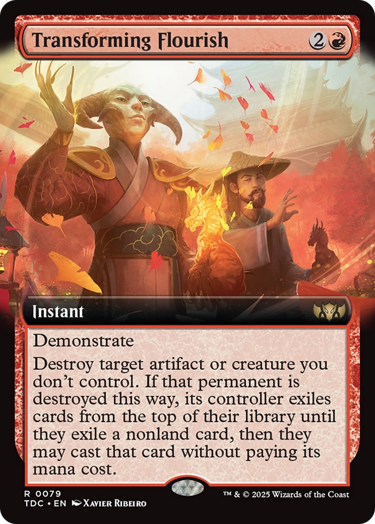 Transforming Flourish (Extended Art) [Tarkir: Dragonstorm Commander] | The CG Realm