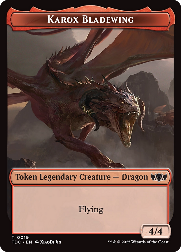 Karox Bladewing // Copy Double-Sided Token (TDC-19 // 1) - Commander: Tarkir: Dragonstorm