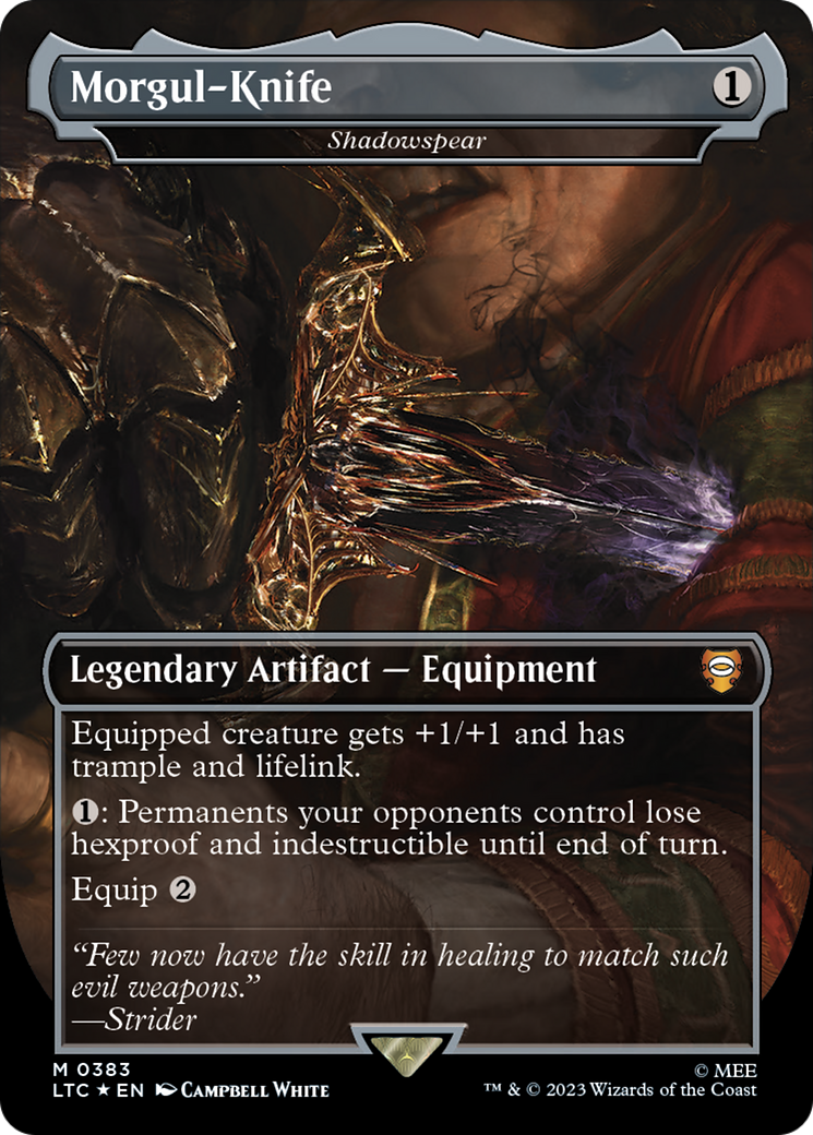 Morgul-Knife - Shadowspear (Surge Foil) (LTC-383) - Tales of Middle-earth Commander / Morgul-Knife (Borderless) Foil