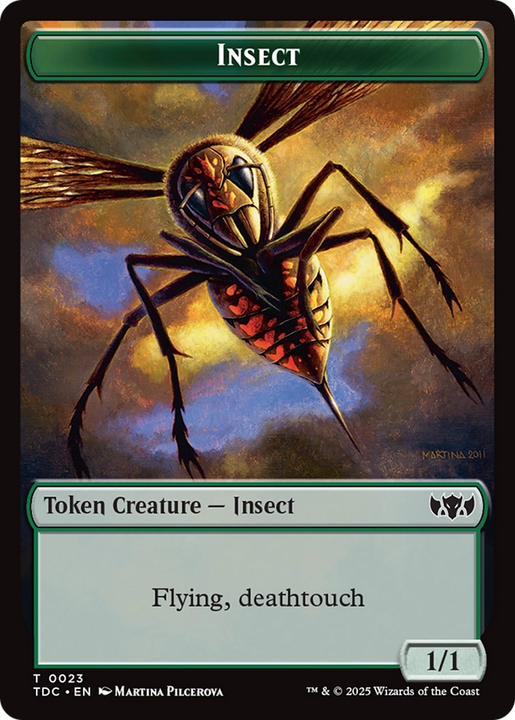 Inkling // Insect (0023) Double-Sided Token (TDC-28 // 23) - Commander: Tarkir: Dragonstorm