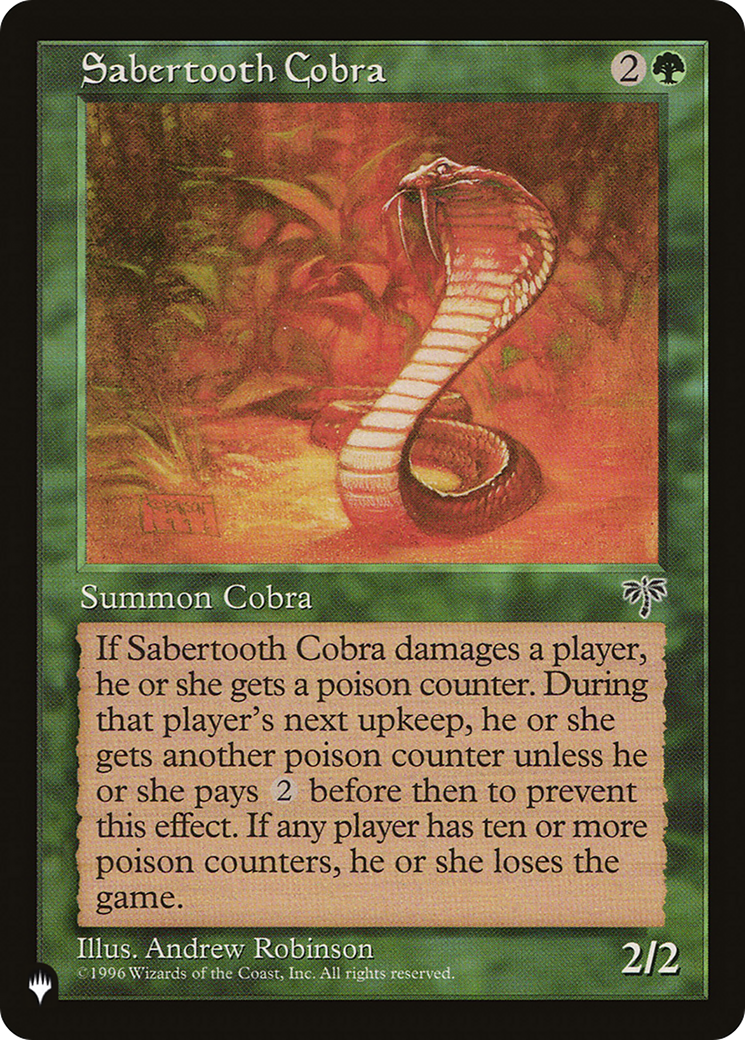 Sabertooth Cobra [The List] | The CG Realm