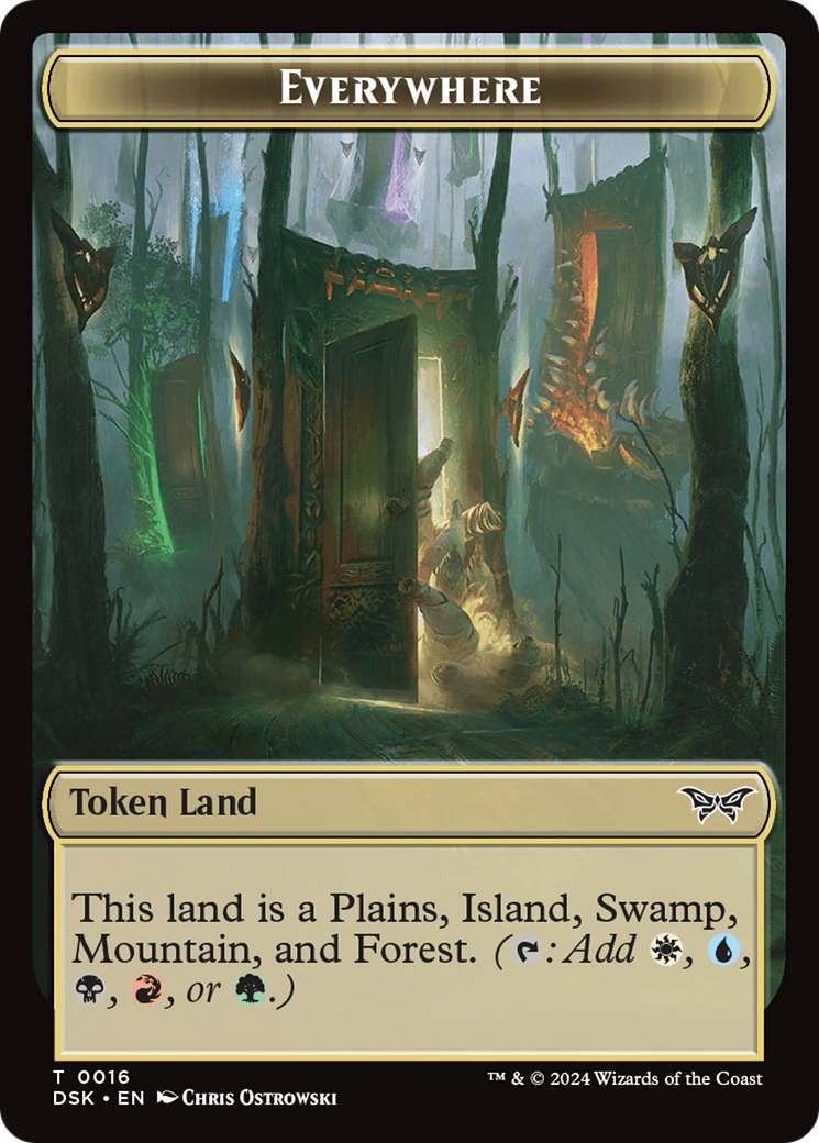 Everywhere // Copy Double-Sided Token (DSK-16 // 1) - Duskmourn: House of Horror Foil