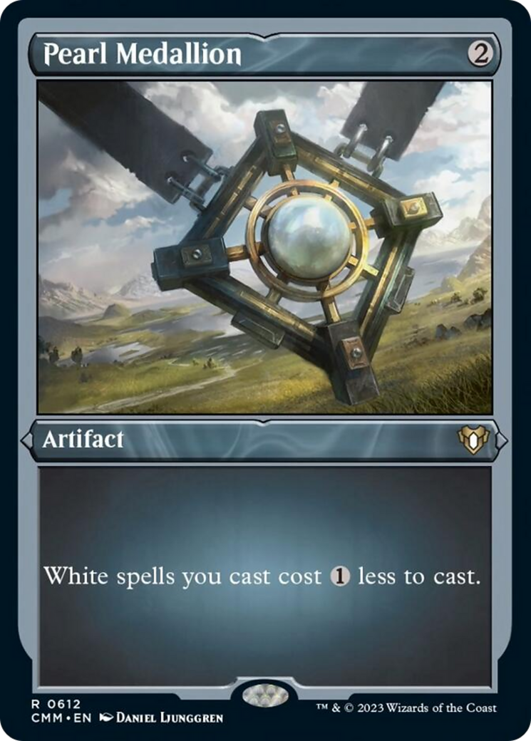 Pearl Medallion (Foil Etched) [Commander Masters] | The CG Realm