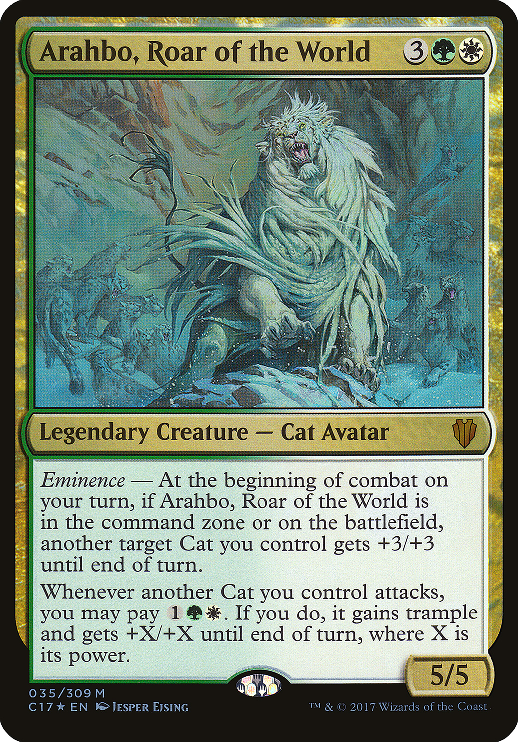 Arahbo, Roar of the World (Commander 2017) (OVER-035) - Commander 2017 Oversized Foil