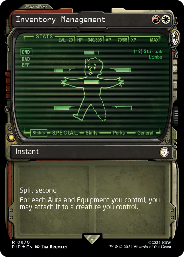 Inventory Management (Showcase) (Surge Foil) [Fallout] | The CG Realm