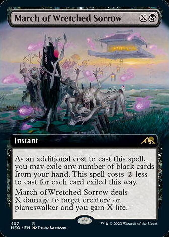 March of Wretched Sorrow (Extended Art) [Kamigawa: Neon Dynasty] | The CG Realm