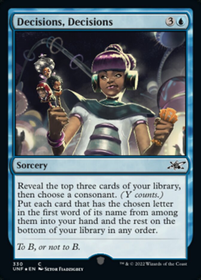 Decisions, Decisions (Galaxy Foil) [Unfinity] | The CG Realm