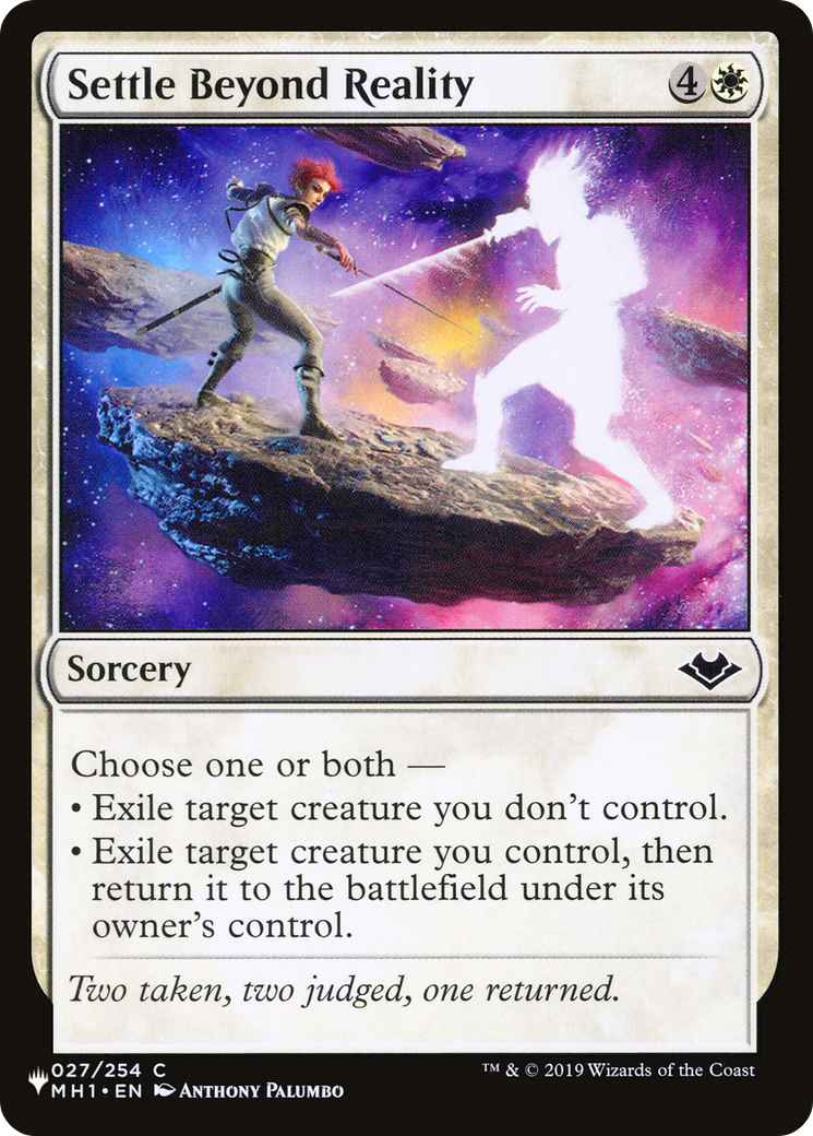 Settle Beyond Reality (LIST-MH1-27) - The List