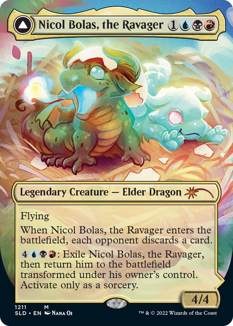 Nicol Bolas, the Ravager (Display Commander) - Thick Stock (SLD-1211) - Secret Lair Drop (Borderless)