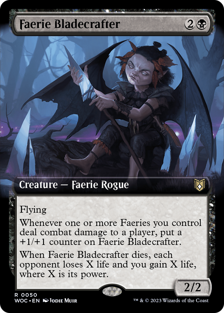 Faerie Bladecrafter (Extended Art) [Wilds of Eldraine Commander] | The CG Realm