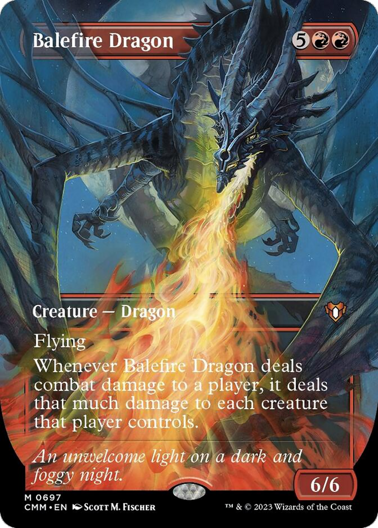 Balefire Dragon (Borderless Alternate Art) [Commander Masters] | The CG Realm