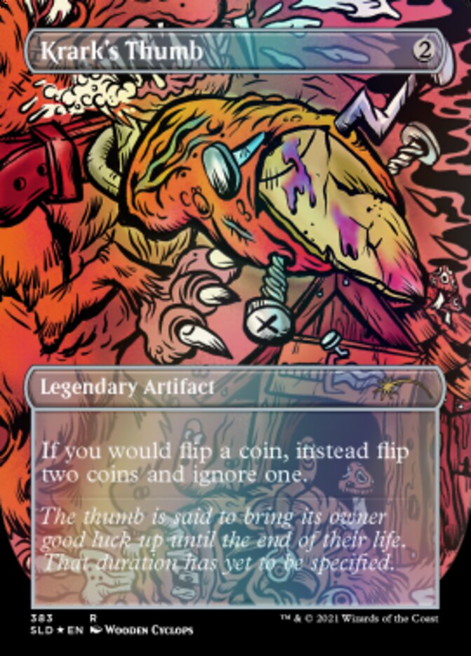 Krark's Thumb (SLD-383) - Secret Lair Drop (Borderless) Foil