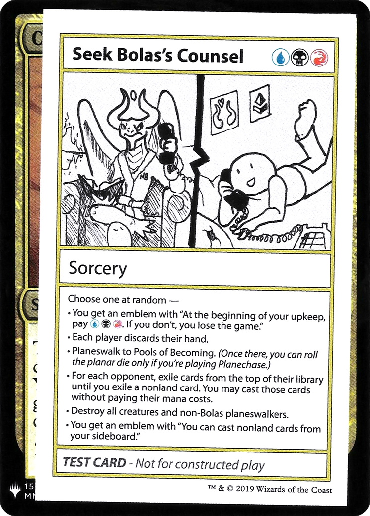 Seek Bolas's Counsel (CMB1-) - Mystery Booster Playtest Cards 2019