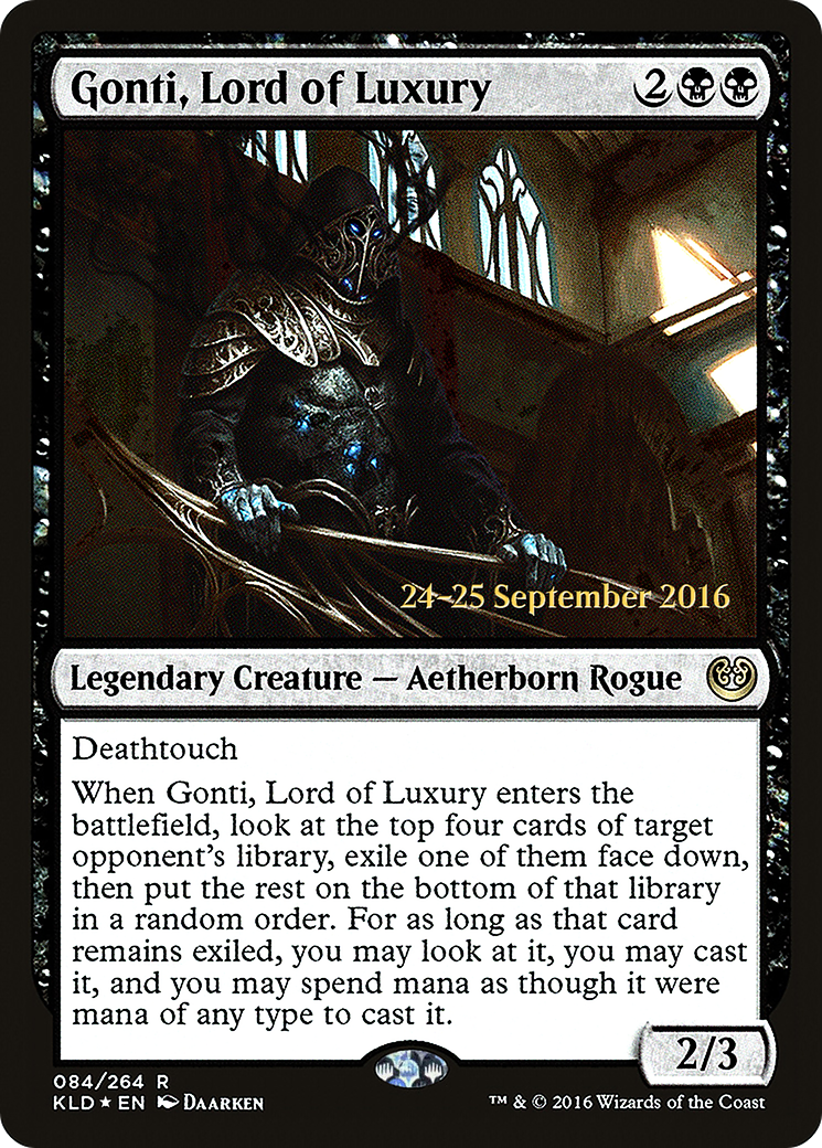 Gonti, Lord of Luxury (PRE-084) - Kaladesh Promos Foil