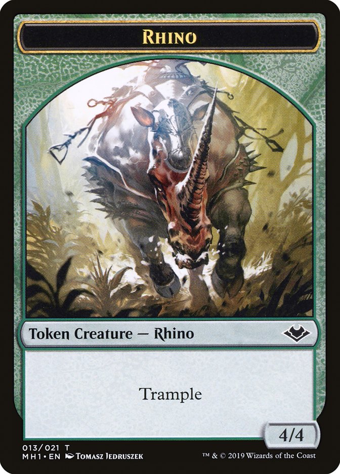 Elemental (008) // Rhino (013) Double-Sided Token [Modern Horizons Tokens] | The CG Realm