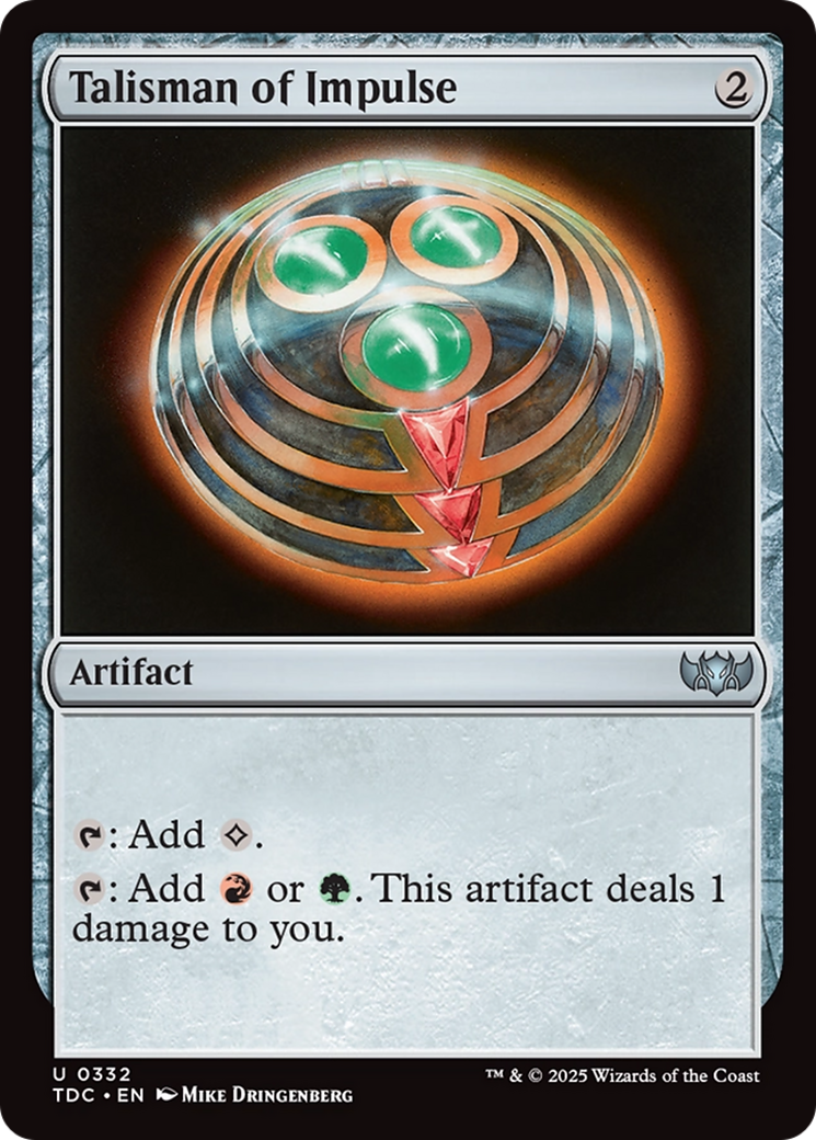 Talisman of Impulse [Tarkir: Dragonstorm Commander] | The CG Realm