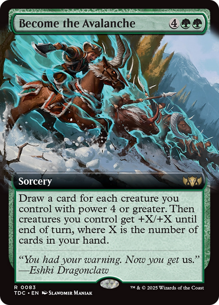 Become the Avalanche (Extended Art) (TDC-083) - Commander: Tarkir: Dragonstorm