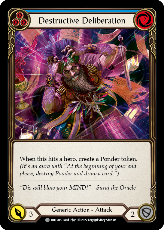 Destructive Deliberation (Blue) [OUT206] (Outsiders)  Rainbow Foil | The CG Realm