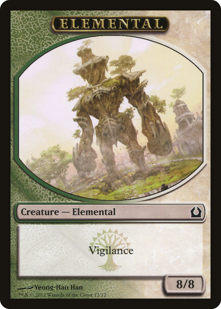 Elemental Token (Green/White) (RTR-012) - Return to Ravnica Tokens