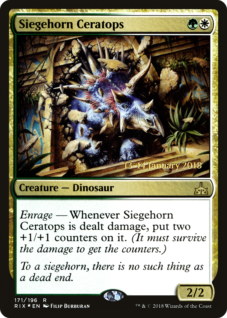 Siegehorn Ceratops (PRE-171) - Rivals of Ixalan Promos Foil
