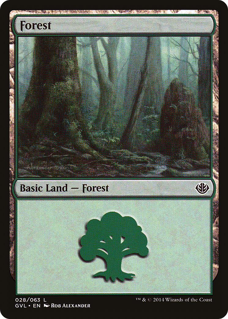 Forest (28) (Garruk vs Liliana) (DD3-028) - Duel Decks Anthology: Garruk vs. Liliana