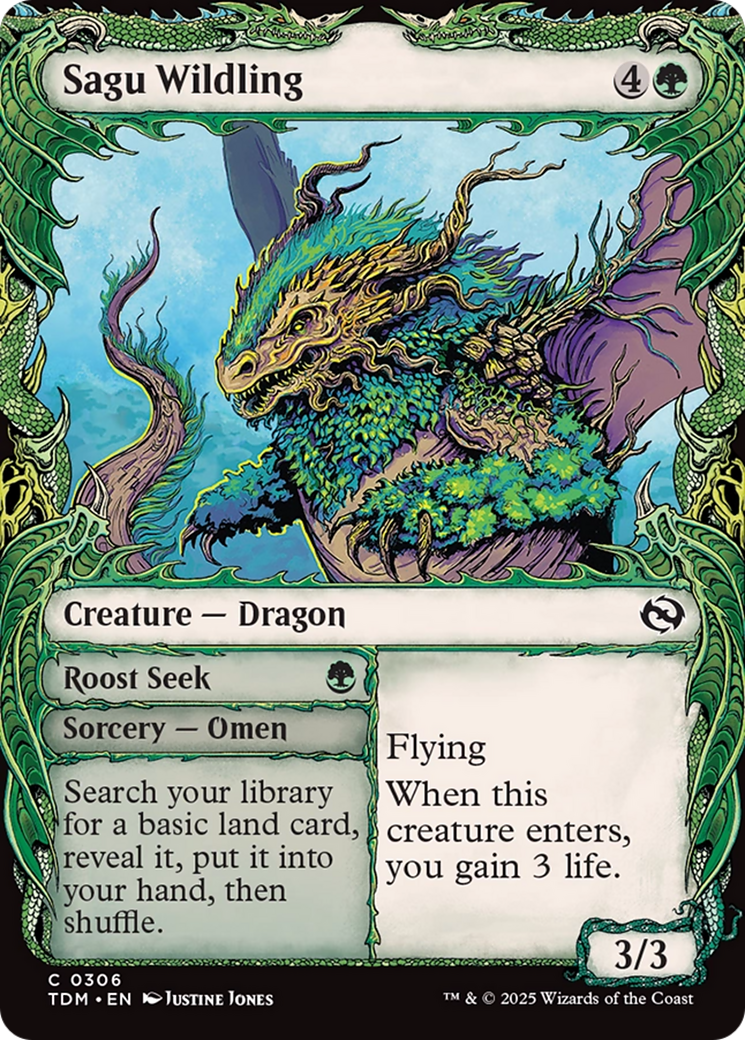 Sagu Wildling (Showcase) (TDM-306) - Tarkir: Dragonstorm: (Showcase)