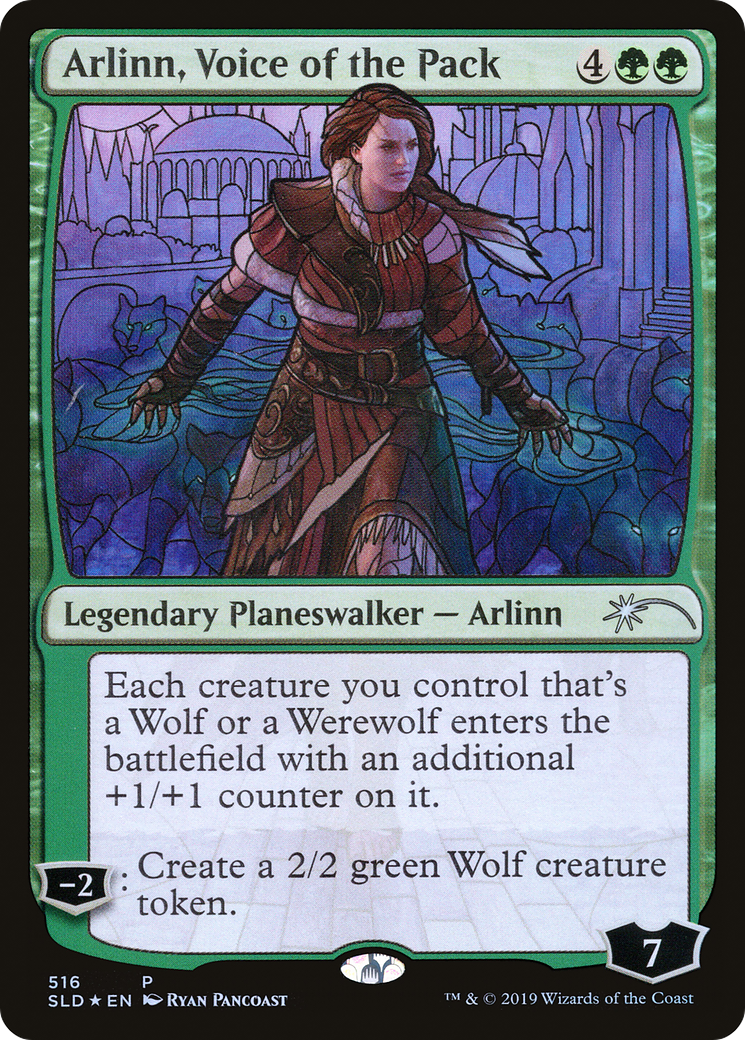 Arlinn, Voice of the Pack (Stained Glass) (SLD-516) - Secret Lair Drop Foil