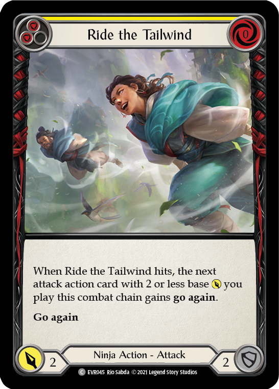 Ride the Tailwind (Yellow) [EVR045] (Everfest)  1st Edition Rainbow Foil | The CG Realm