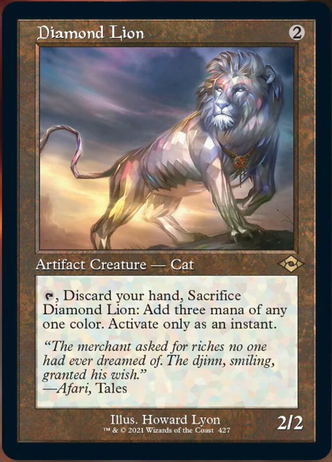 Diamond Lion (Retro Frame) (MH2-427) - Modern Horizons 2 Foil