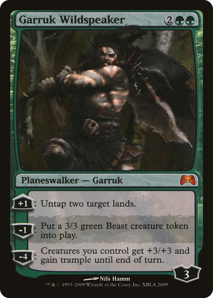 Garruk Wildspeaker (MEDIA-XBLA 2009) - Duels of the Planeswalkers 2009 Promos Foil