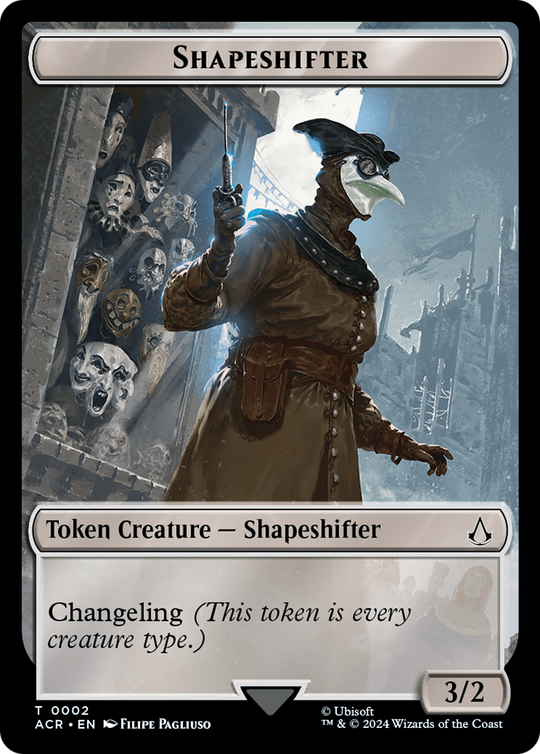Assassin // Shapeshifter Double-Sided Token (ACR-4 // 2) - Assassin's Creed Tokens Foil