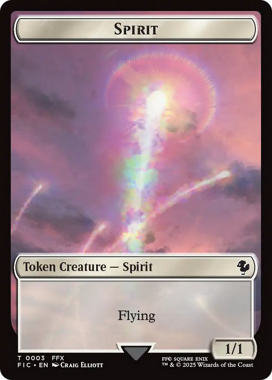 Spirit // Hero (0002) Double-Sided Token (FIC-2 // 3) - Commander: FINAL FANTASY