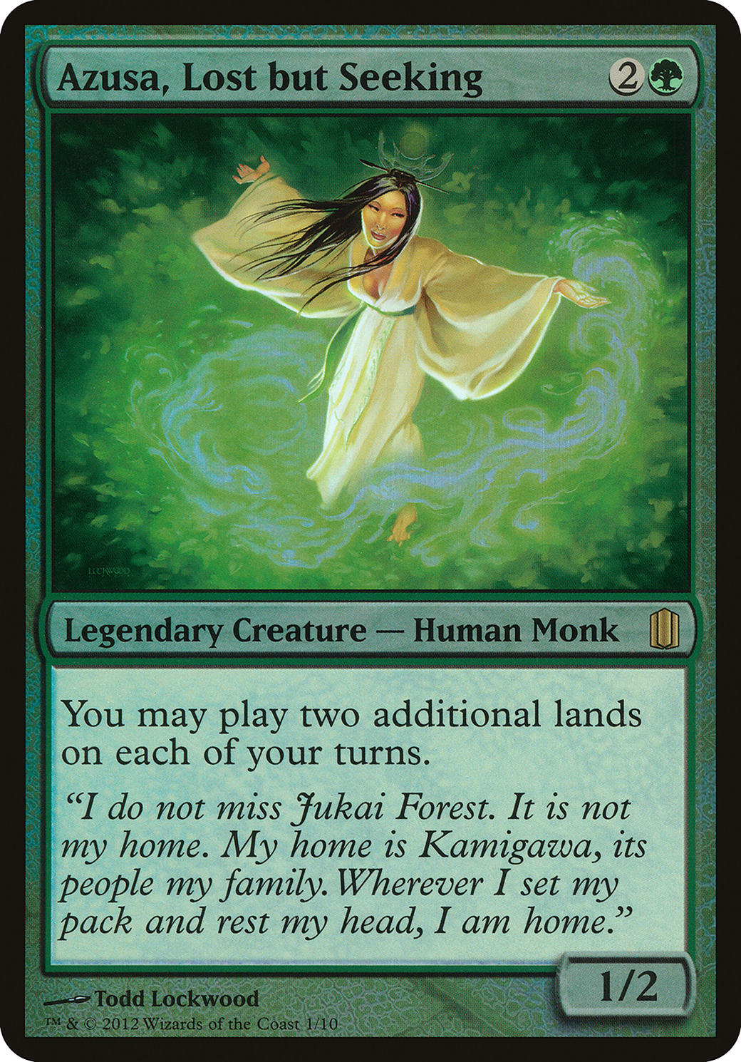 Azusa, Lost but Seeking (Commander's Arsenal) (OVER-) - Commander's Arsenal Oversized Foil