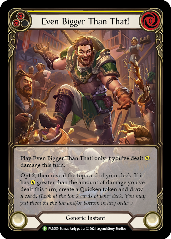 Even Bigger Than That (Yellow) [FAB059] (Promo)  Rainbow Foil | The CG Realm