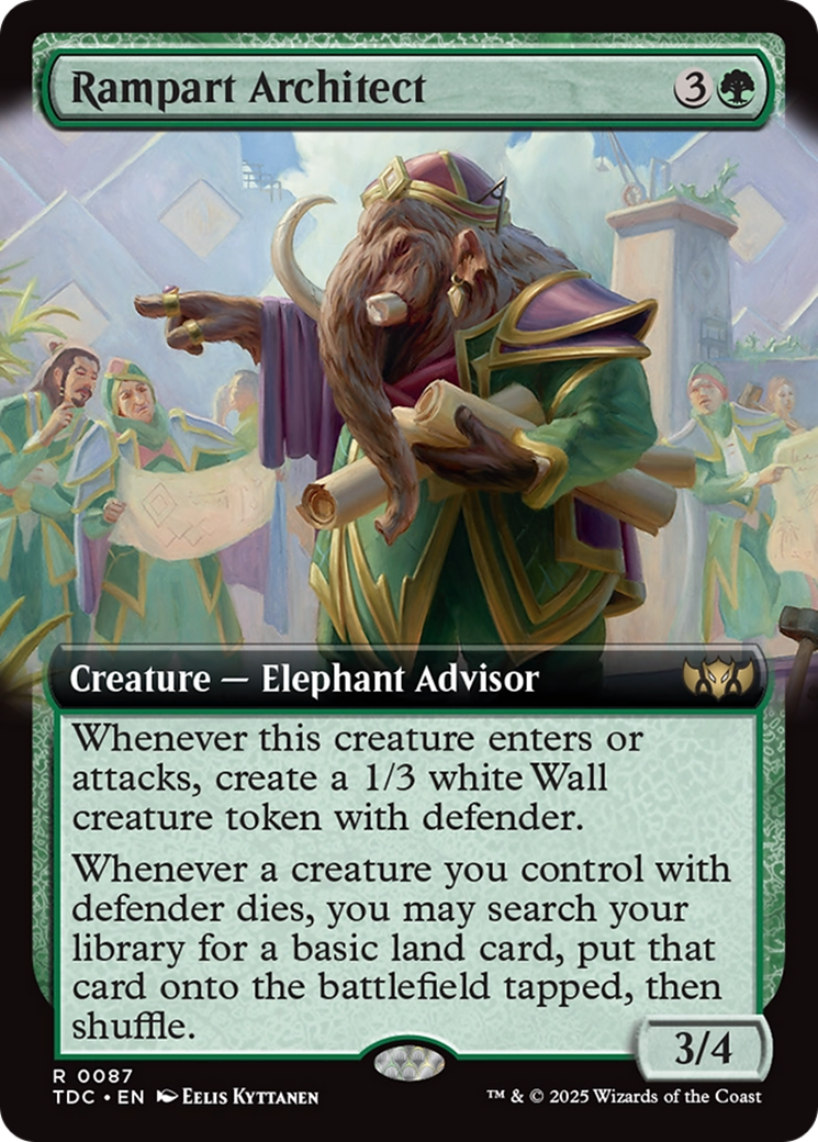 Rampart Architect (Extended Art) [Tarkir: Dragonstorm Commander] | The CG Realm