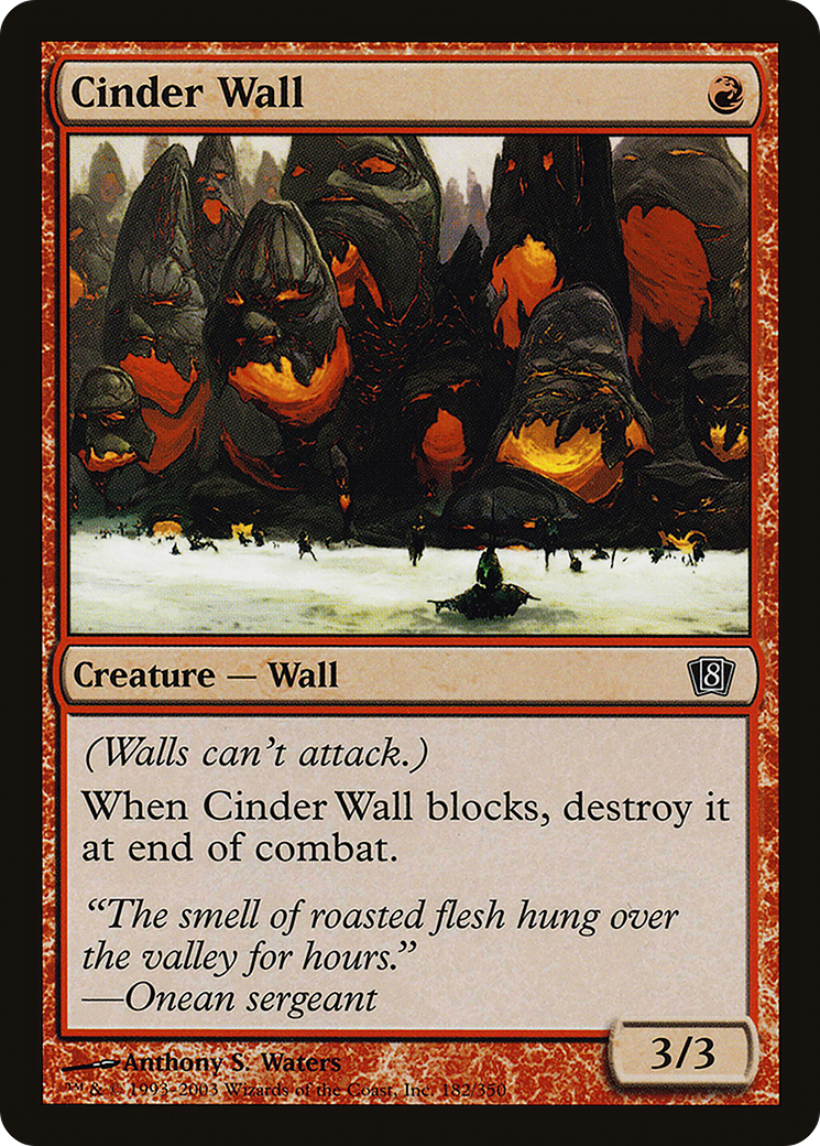 Cinder Wall (8ED-182) - 8th Edition