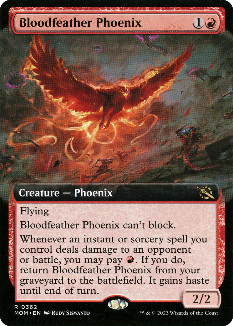 Bloodfeather Phoenix (Extended Art) [March of the Machine] | The CG Realm