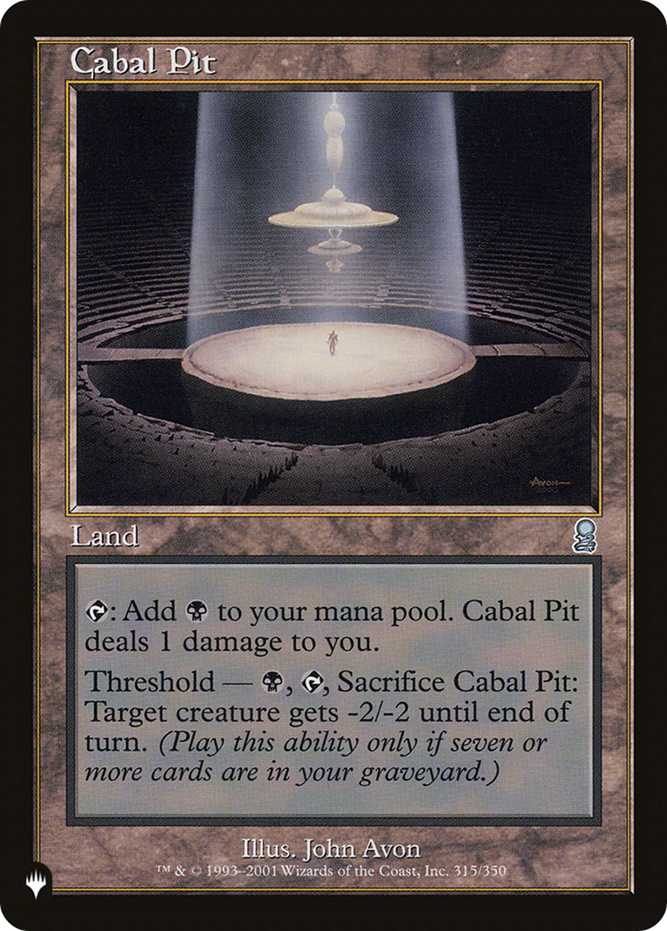 Cabal Pit [The List] | The CG Realm