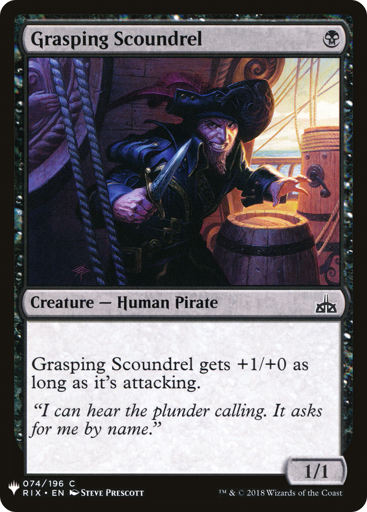Grasping Scoundrel (LIST-RIX-74) - The List