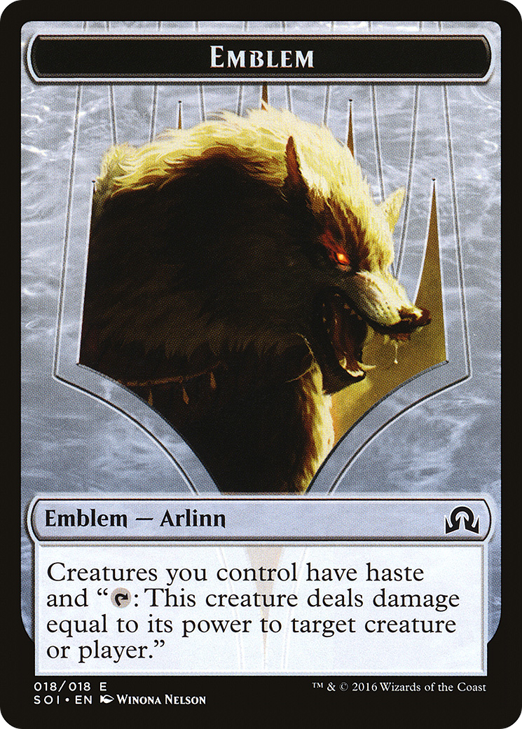 Emblem - Arlinn Kord (SOI-018) - Shadows over Innistrad Tokens