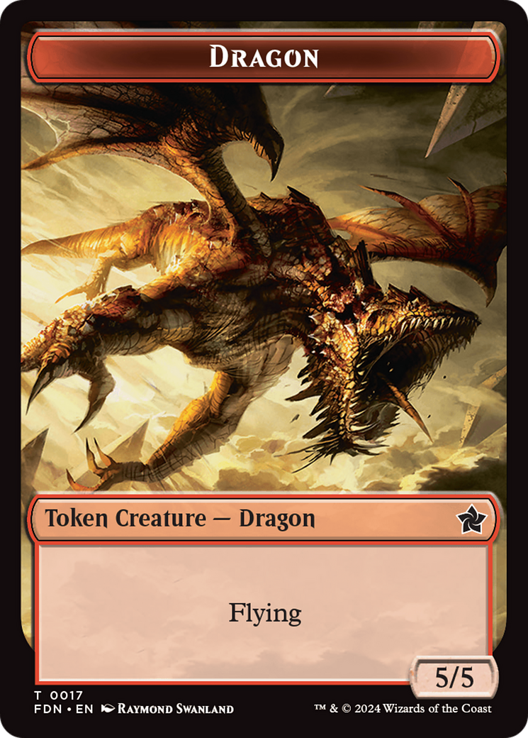 Dragon (0016) // Dragon (0017) Doubled-Sided Token (FDN-16 // 17) - Foundations