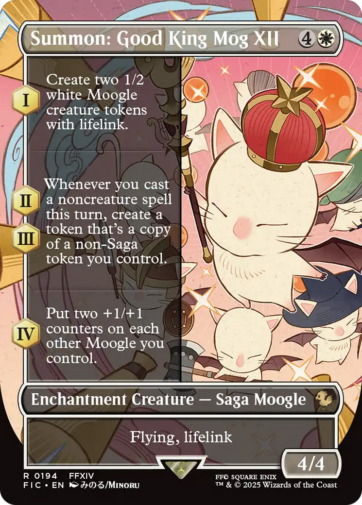 Summon: Good King Mog XII (Borderless) [FINAL FANTASY Commander] | The CG Realm