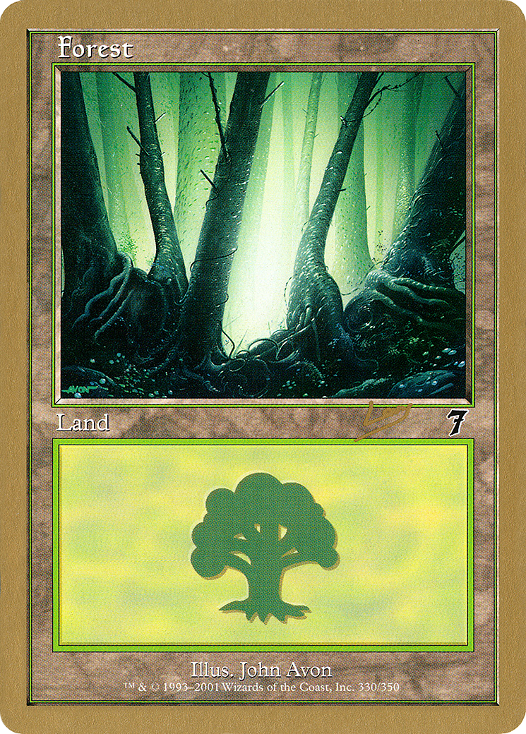 Forest (330) - 2002 Raphael Levy (7ED) (WCD-) - World Championship Decks 2002