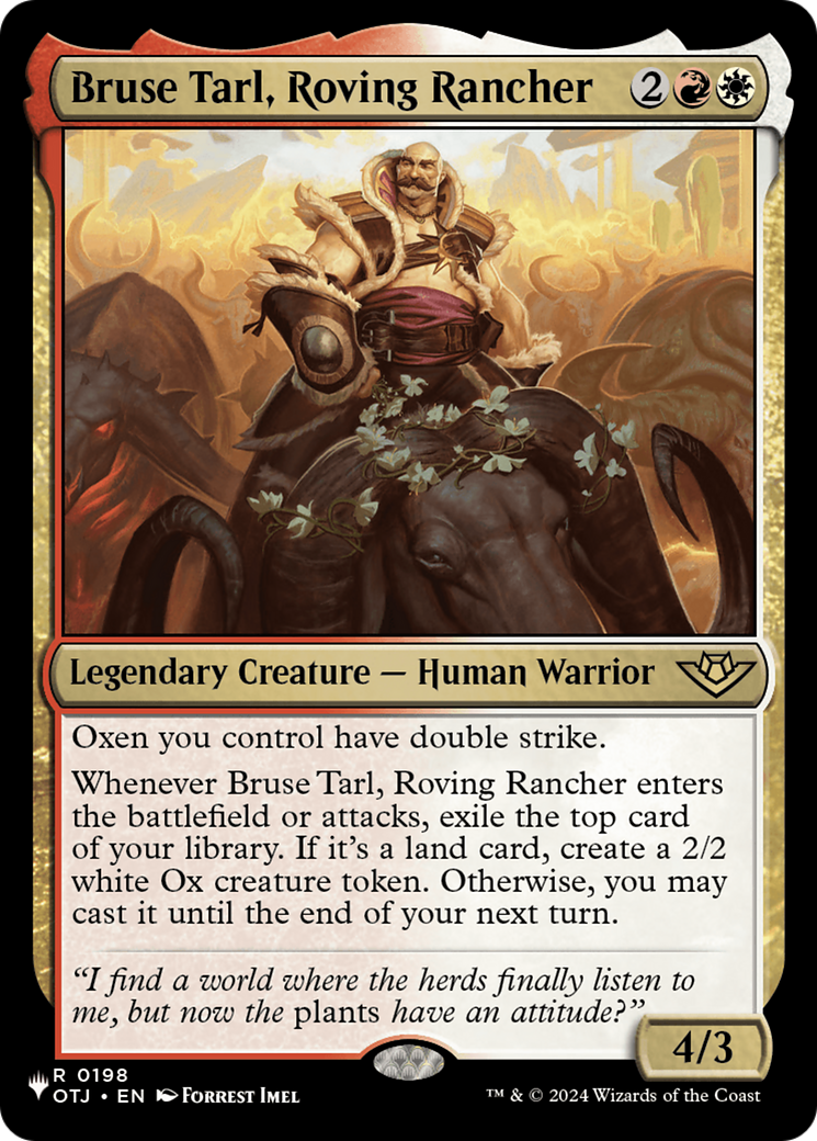Bruse Tarl, Roving Rancher (OTJ) [The List] | The CG Realm