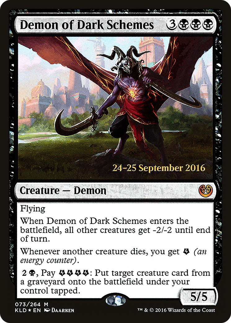 Demon of Dark Schemes (PRE-073) - Kaladesh Promos Foil