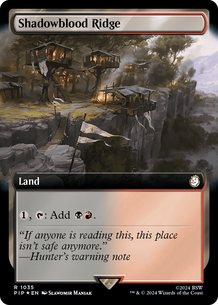 Shadowblood Ridge (Extended Art) (Surge Foil) [Fallout] | The CG Realm