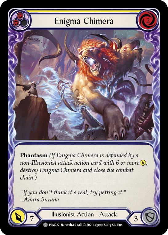 Enigma Chimera (Yellow) [PSM027] (Monarch Prism Blitz Deck) | The CG Realm
