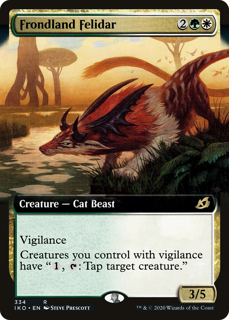 Frondland Felidar (Extended Art) (IKO-334) - Ikoria: Lair of Behemoths: (Extended Art)