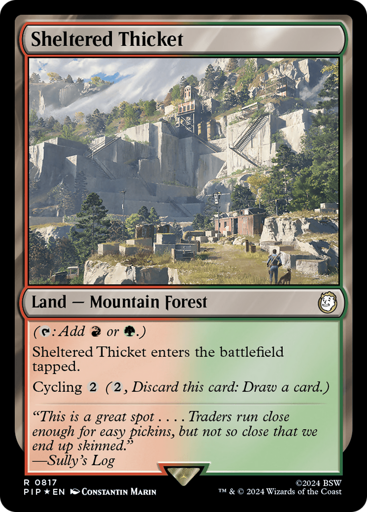 Sheltered Thicket (Surge Foil) [Fallout] | The CG Realm